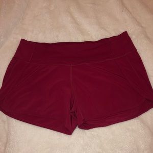 lululemon size 8 red shorts 4” Good condition!